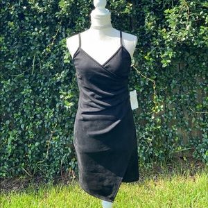 Suede black dress